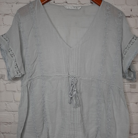 Zara trafaluc boho shirt size M - Picture 5 of 5